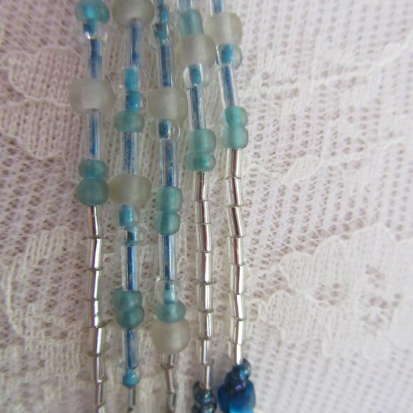 Vintage Chico's long blue beaded necklace - Picture 3 of 7